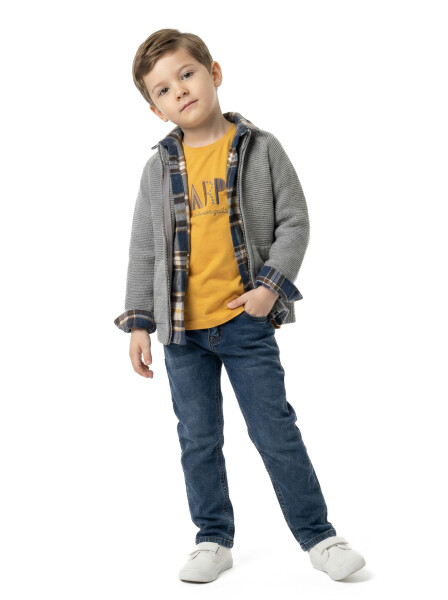 Erkek Çocuk Alt Üst Takım 1-5 Yaş 2614 Gri - Top Kids