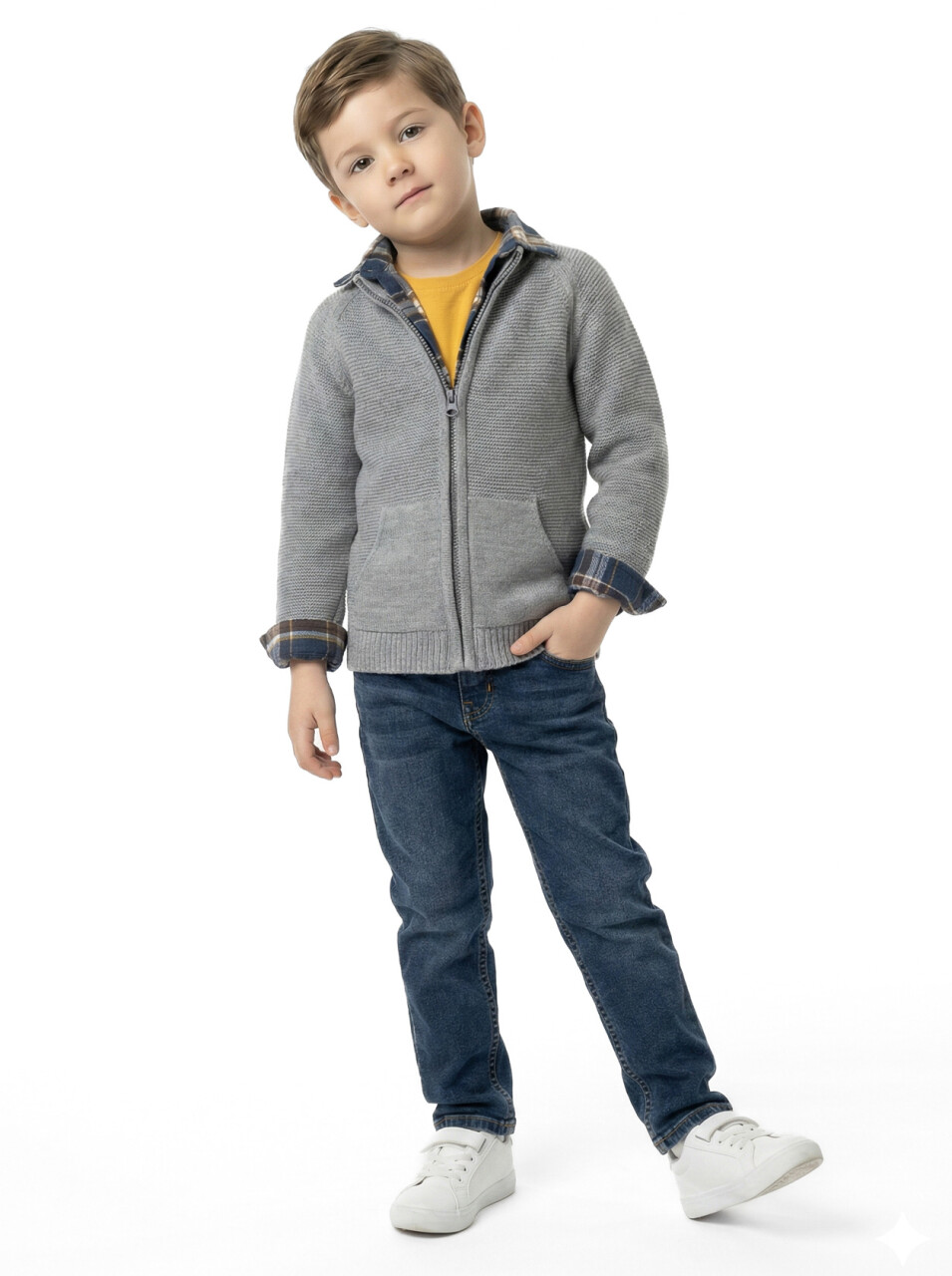 Erkek Çocuk Alt Üst Takım 1-5 Yaş 2614 Gri - 2