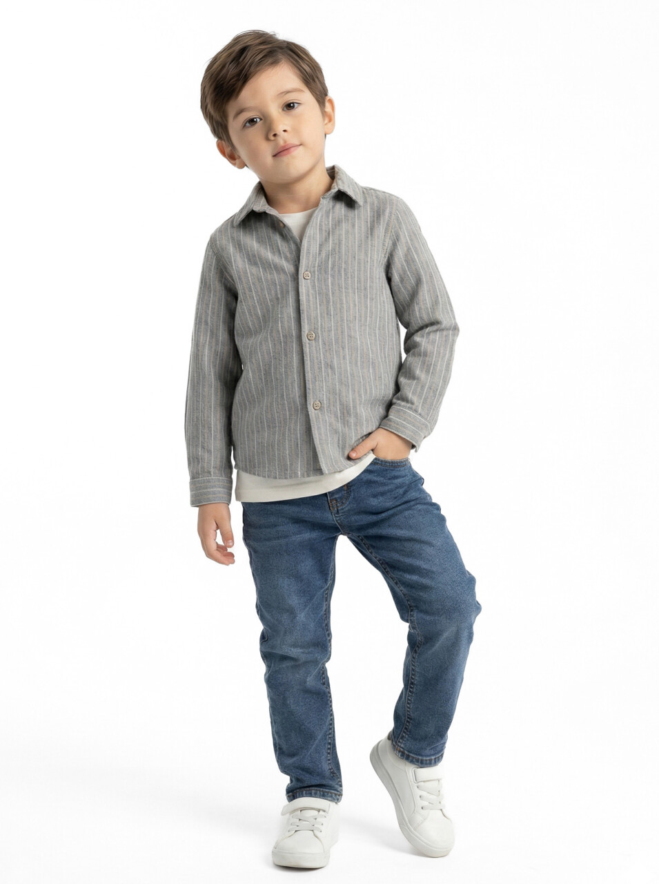 Erkek Çocuk Alt Üst Takım 1-5 Yaş 2583 Kahverengi - 3