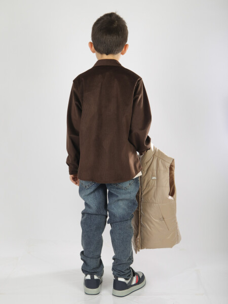 Erkek Çocuk Alt Üst Takım 8-13 Yaş 2925 Kahverengi - 4