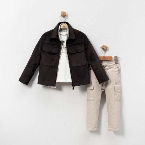 Erkek Çocuk 4'lu Alt Üst Takım 2-7 Yaş 4436 Siyah - Top Kids