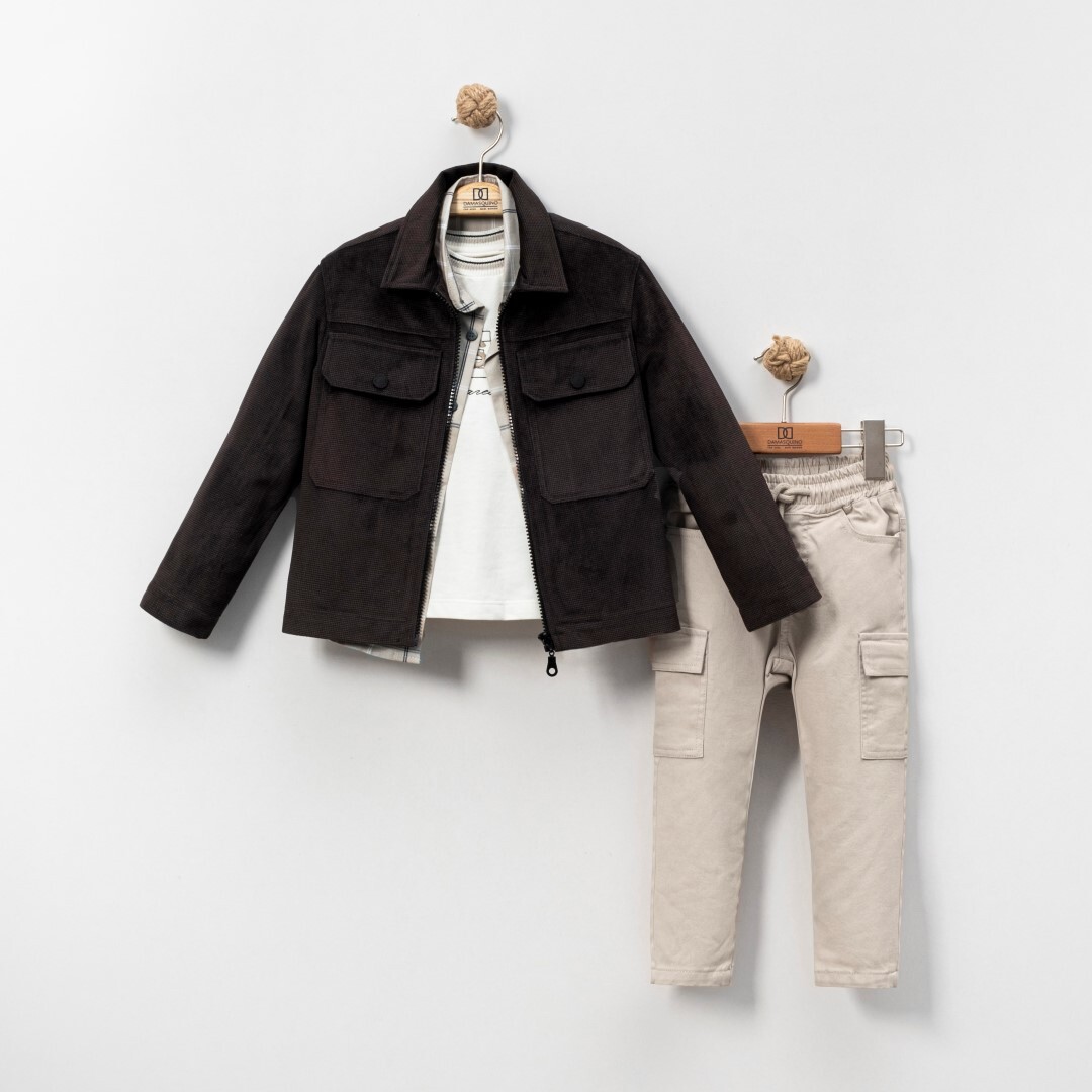 Erkek Çocuk 4'lu Alt Üst Takım 2-7 Yaş 4436 Siyah - 1