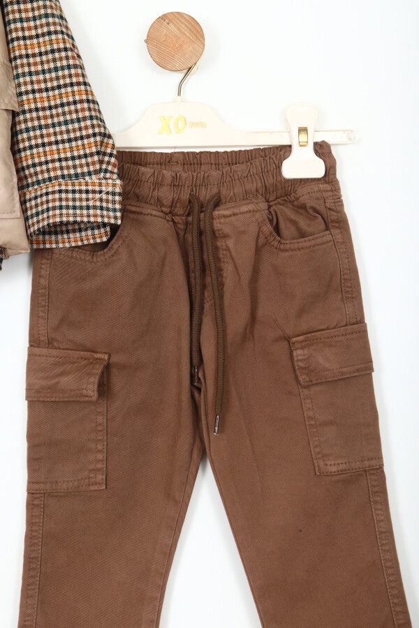 Erkek Çocuk 4'lu Alt Üst Takım 2-7 Yaş 4502 Bej - 3