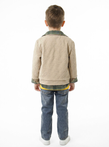 Erkek Çocuk 3'lu Alt Üst Takım 1-5 Yaş 2650 Bej - 2