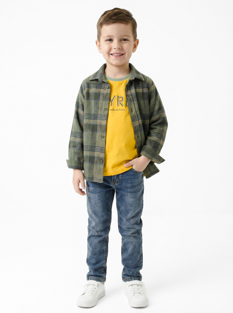 Erkek Çocuk 3'lu Alt Üst Takım 1-5 Yaş 2650 Bej - 3