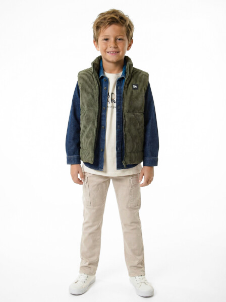 Erkek Çocuk 4'lu Alt Üst Takım 3-8 Yaş 2779 Haki - Top Kids