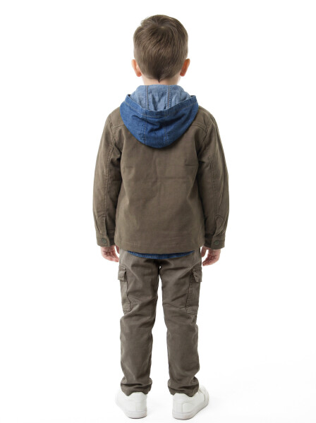 Erkek Çocuk 4'lu Alt Üst Takım 2-7 Yaş 4424 Haki - 2