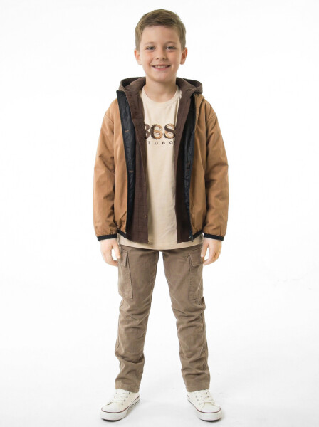 Erkek Çocuk 4'lu Alt Üst Takım 1-5 Yaş 4249 Camel - Top Kids