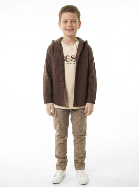 Erkek Çocuk 4'lu Alt Üst Takım 1-5 Yaş 4249 Camel - 4