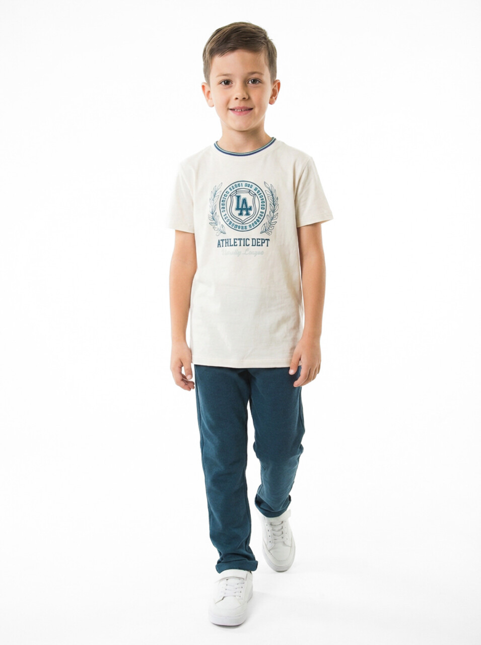 Erkek Çocuk 3'lu Alt Üst Takım 4-10 Yaş 4685 Mavi - 5