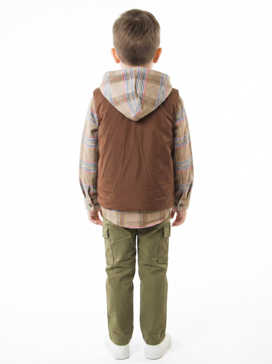 Erkek Çocuk 4'lu Alt Üst Takım 2-7 Yaş 4493 Kahverengi - 2