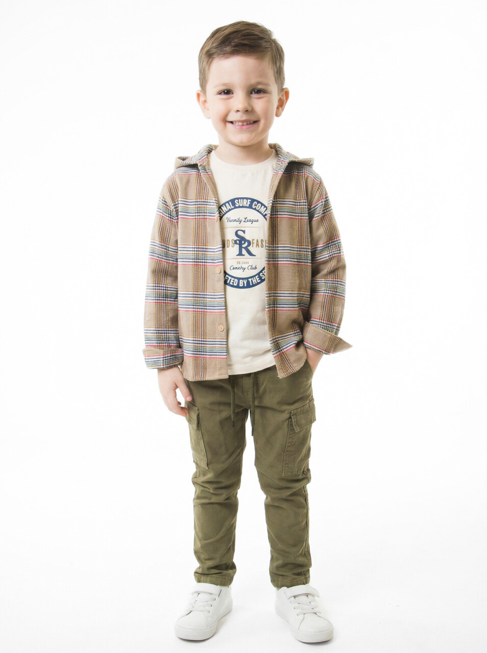 Erkek Çocuk 4'lu Alt Üst Takım 2-7 Yaş 4493 Kahverengi - 3