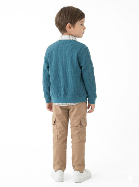 Erkek Çocuk 4'lu Alt Üst Takım 3-8 Yaş 4504 Turkuaz - 3