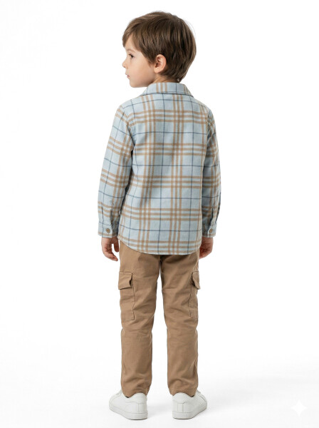 Erkek Çocuk 4'lu Alt Üst Takım 3-8 Yaş 4504 Turkuaz - 5