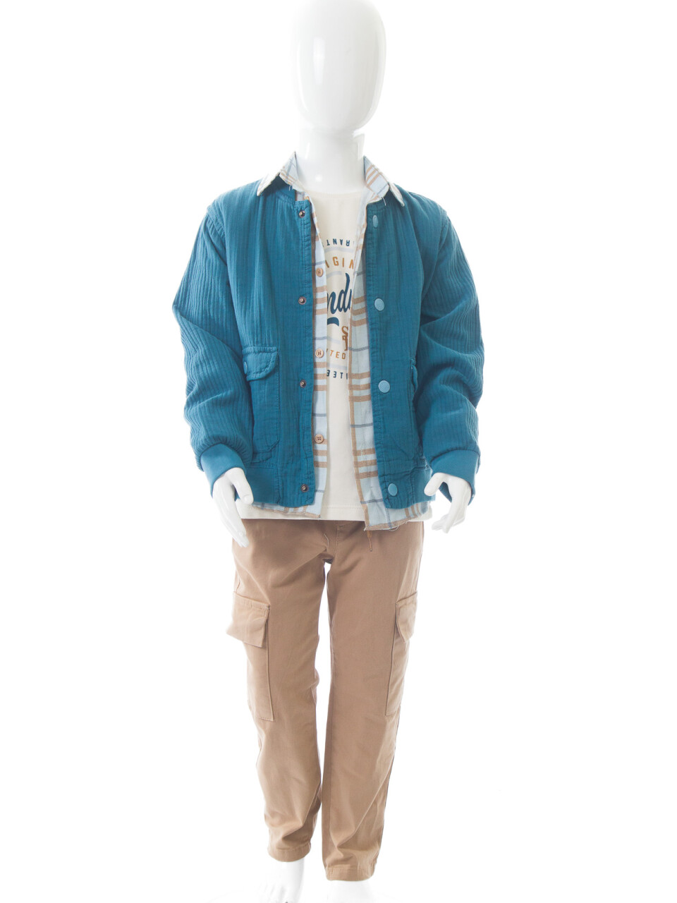 Erkek Çocuk 4'lu Alt Üst Takım 3-8 Yaş 4504 Turkuaz - 8