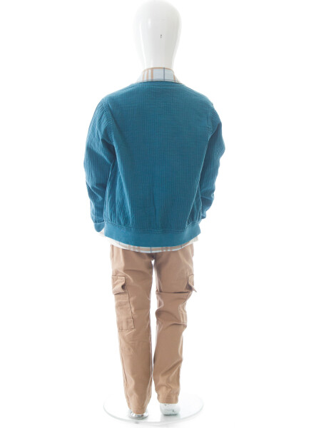 Erkek Çocuk 4'lu Alt Üst Takım 3-8 Yaş 4504 Turkuaz - 9