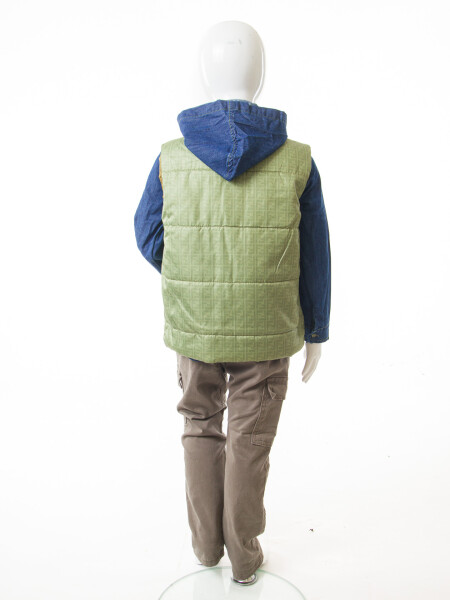 Erkek Çocuk 4'lu Alt Üst Takım 2-7 Yaş 4424 Haki - 12