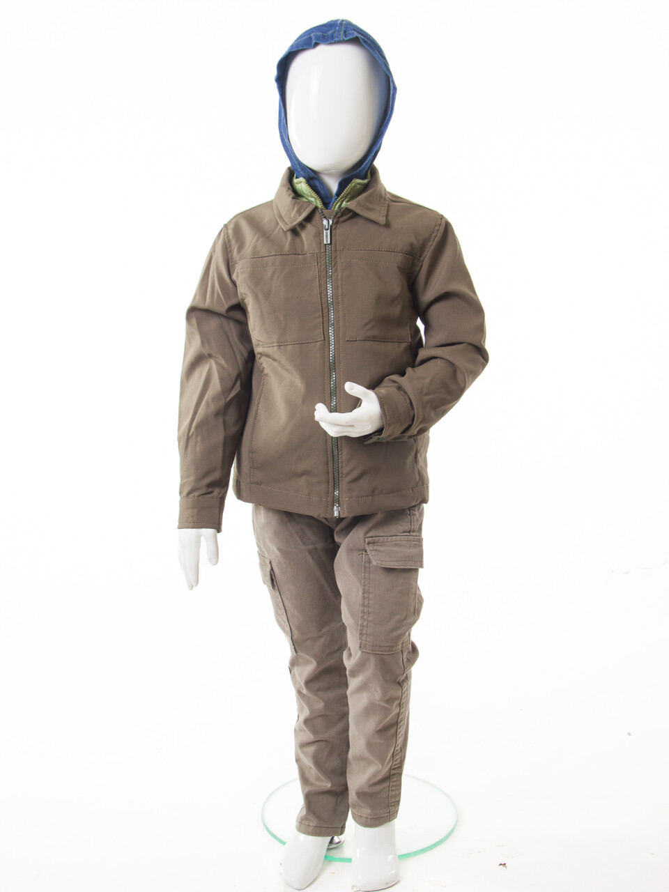 Erkek Çocuk 4'lu Alt Üst Takım 2-7 Yaş 4424 Haki - 8