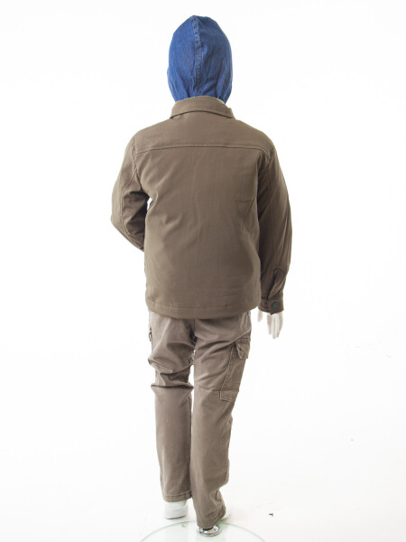 Erkek Çocuk 4'lu Alt Üst Takım 2-7 Yaş 4424 Haki - 9