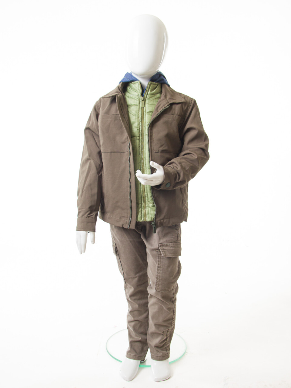 Erkek Çocuk 4'lu Alt Üst Takım 2-7 Yaş 4424 Haki - 10