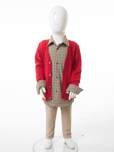 Erkek Çocuk 4'lu Alt Üst Takım 1-5 Yaş 4280 Kırmızı - 8