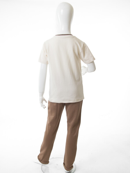 Erkek Çocuk 3'lu Alt Üst Takım 4-10 Yaş 4686 Bej - 10