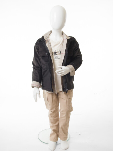 Erkek Çocuk 4'lu Alt Üst Takım 2-7 Yaş 4436 Siyah - 11