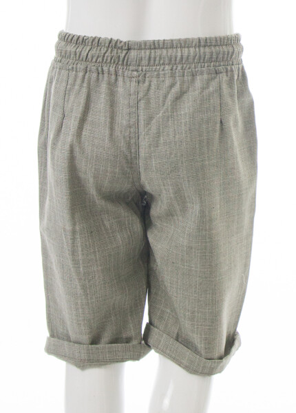 Erkek Çocuk Yazlık 2'li Alt Üst Takım (Gömlek + Şort) 3-8 Yaş 8502 Bej - Haki - 6