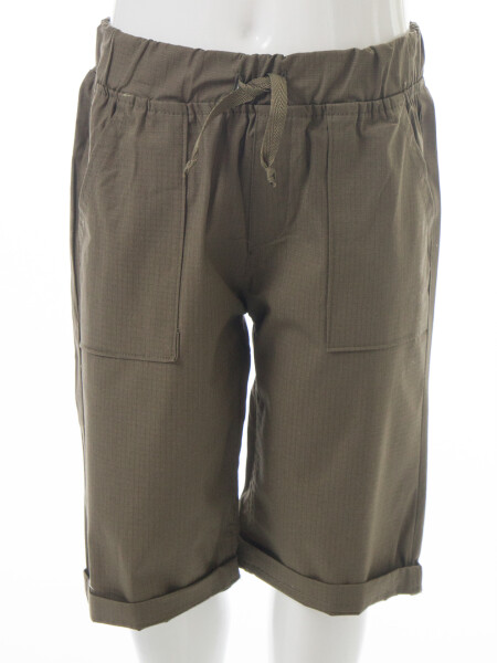 Erkek Çocuk Yazlık 2'li Alt Üst Takım (Gömlek + Şort) 1-5 Yaş 8087 Bej - Haki - 5