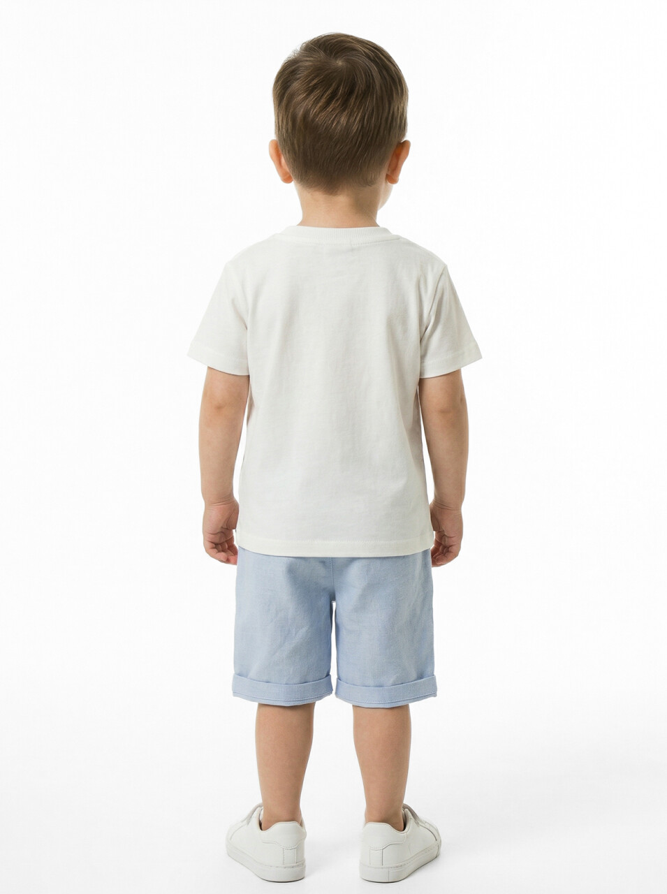 Erkek Çocuk Yazlık 3'lü Alt Üst Takım 6-24 Ay 8050 Ekru - Mavi - 5