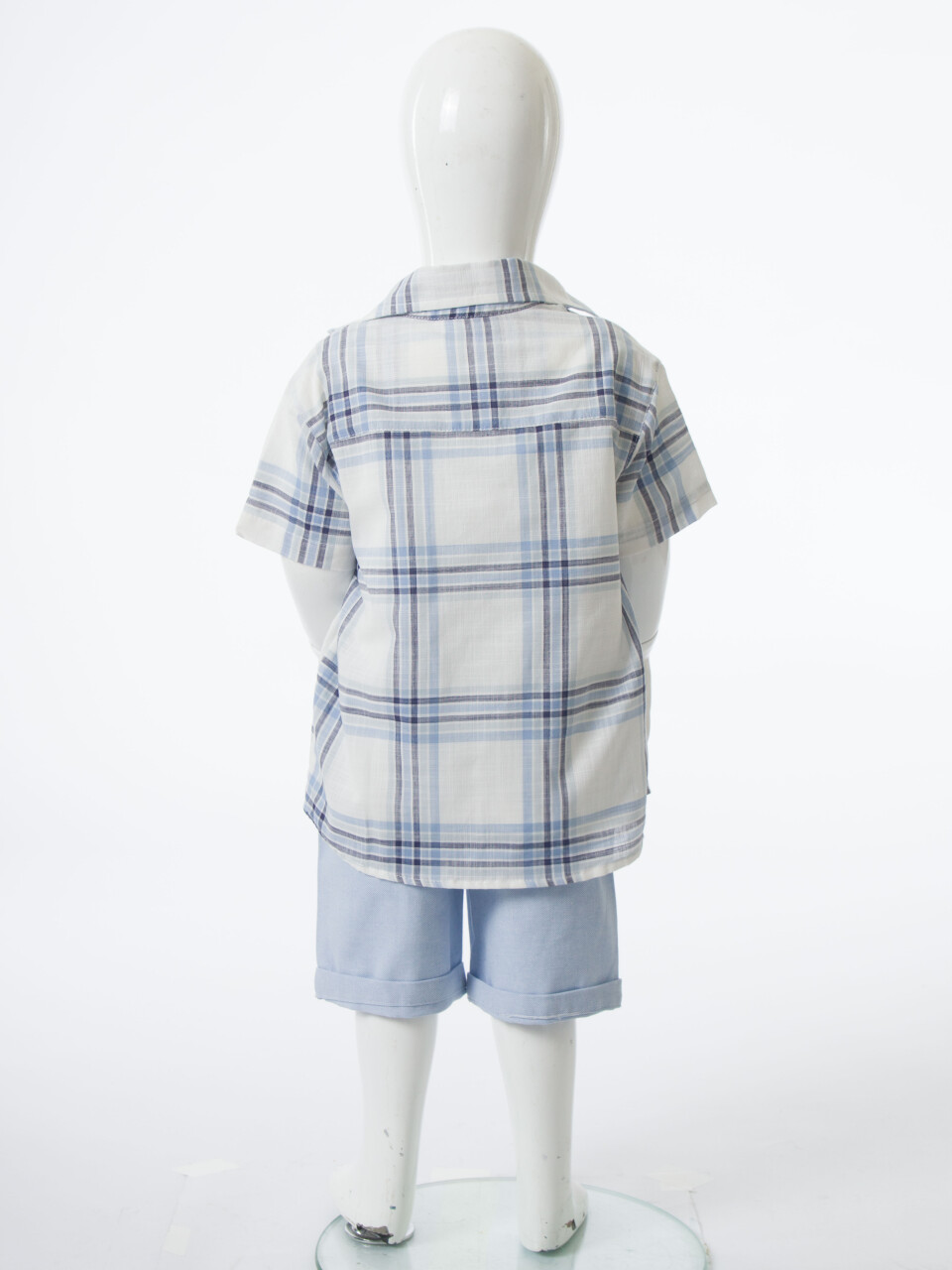 Erkek Çocuk Yazlık 3'lü Alt Üst Takım 6-24 Ay 8050 Ekru - Mavi - 7