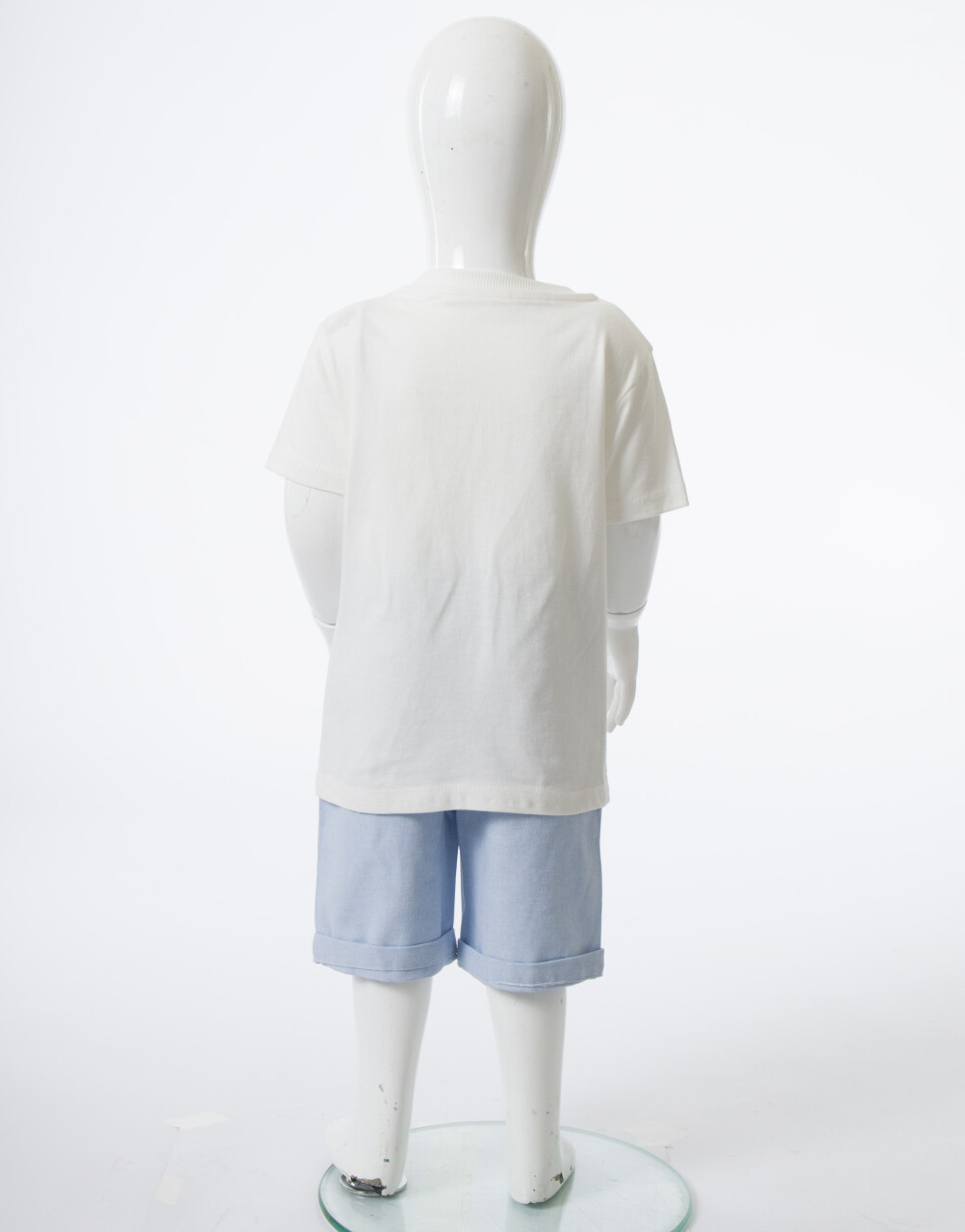 Erkek Çocuk Yazlık 3'lü Alt Üst Takım 6-24 Ay 8050 Ekru - Mavi - 10