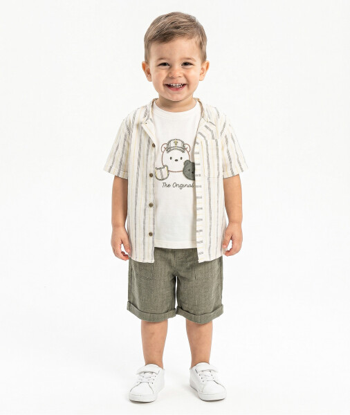 Boys summer 3-piece top and bottom set, 6-36 months, 8093 - Top Kids