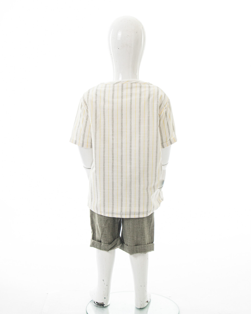 Erkek Çocuk Yazlık 3'lü Alt Üst Takım 6-36 Ay 8093 Ekru - Haki - 7