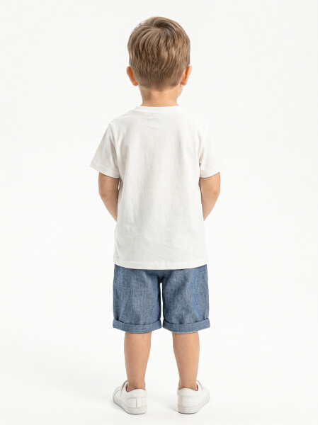 Erkek Çocuk Yazlık 3'lü Alt Üst Takım 6-24 Ay 8097 Bej - Mavi - 5