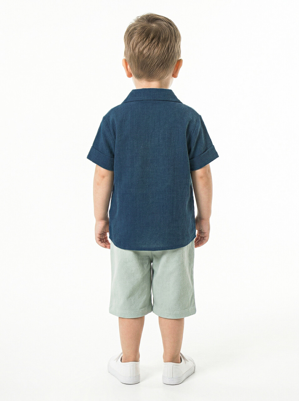 Erkek Çocuk Yazlık 2'li Alt Üst Takım (Tişort + Şort) 6-36 Ay 8302 Lacivert - 2