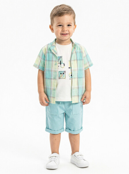 Boys summer 3-piece top and bottom set, 6-36 months, 8228 - Top Kids