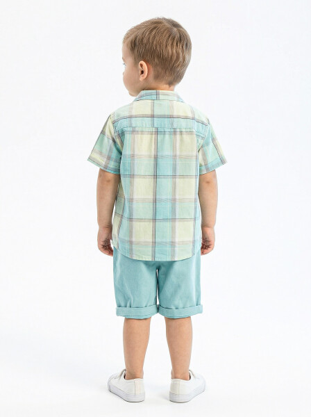 Erkek Çocuk Yazlık 3'lü Alt Üst Takım 6-36 Ay 8228 Turkuaz - 4