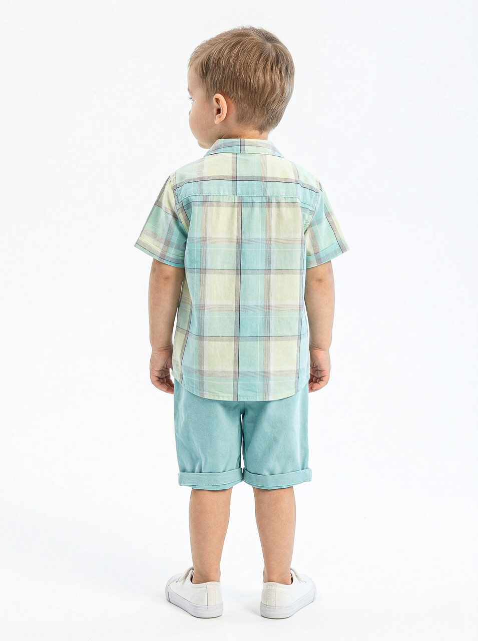Erkek Çocuk Yazlık 3'lü Alt Üst Takım 6-36 Ay 8228 Turkuaz - 4