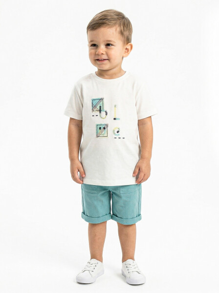 Erkek Çocuk Yazlık 3'lü Alt Üst Takım 6-36 Ay 8228 Turkuaz - 5