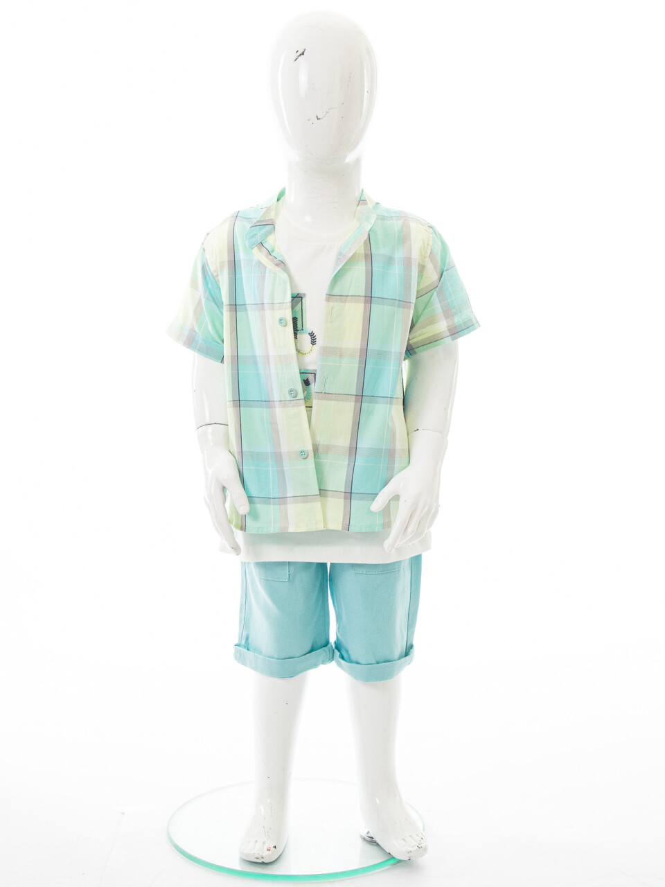 Erkek Çocuk Yazlık 3'lü Alt Üst Takım 6-36 Ay 8228 Turkuaz - 7