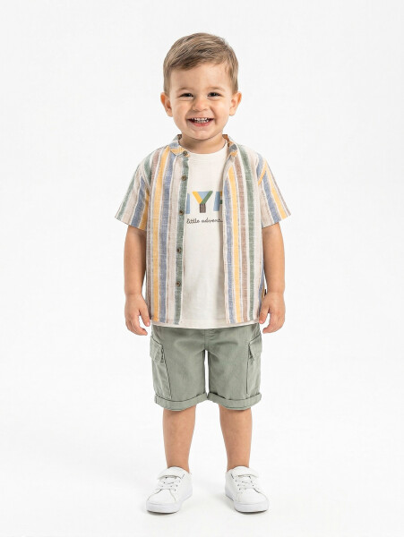 Boys summer 3-piece top and bottom set, 6-36 months, 8213 - Top Kids