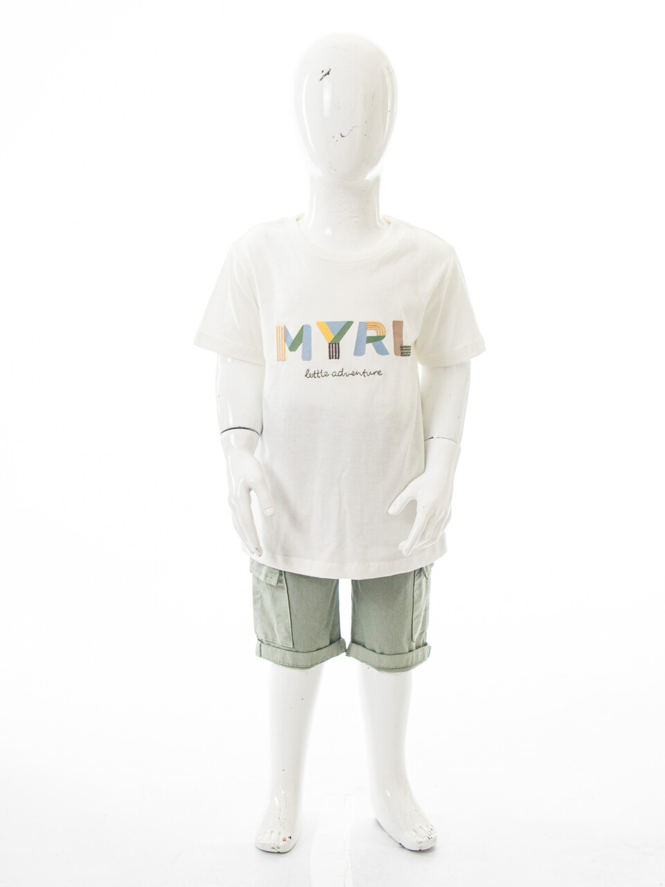 Erkek Çocuk Yazlık 3'lü Alt Üst Takım 6-36 Ay 8213 Bej - Mint - 8