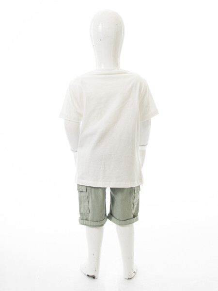 Erkek Çocuk Yazlık 3'lü Alt Üst Takım 6-36 Ay 8213 Bej - Mint - 9