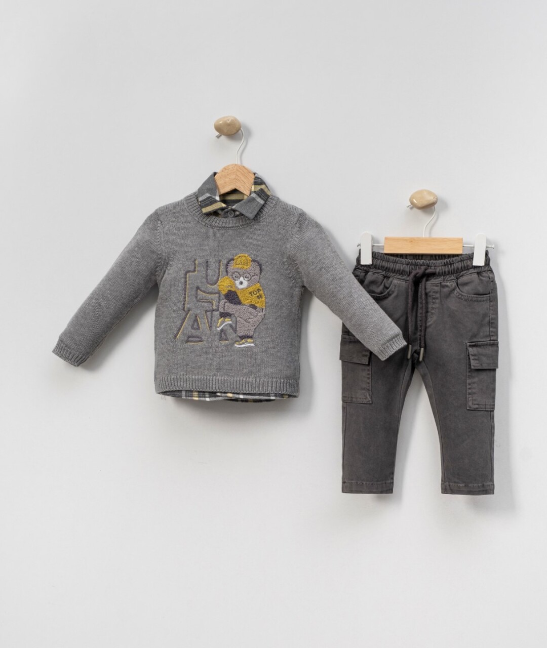 Erkek Alt Üst Takım 6-36 Ay 2524 Gri - 1