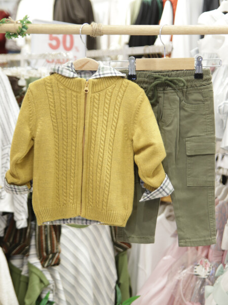 Erkek Alt Üst Takım 6-36 Ay 2514 Sarı - 5