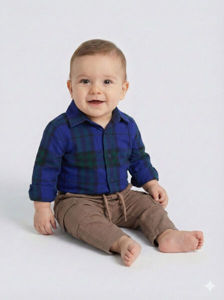 Erkek Çocuk 3'lü ALt Üst Takmı 6-36 Ay 2519 Lacivert - 3