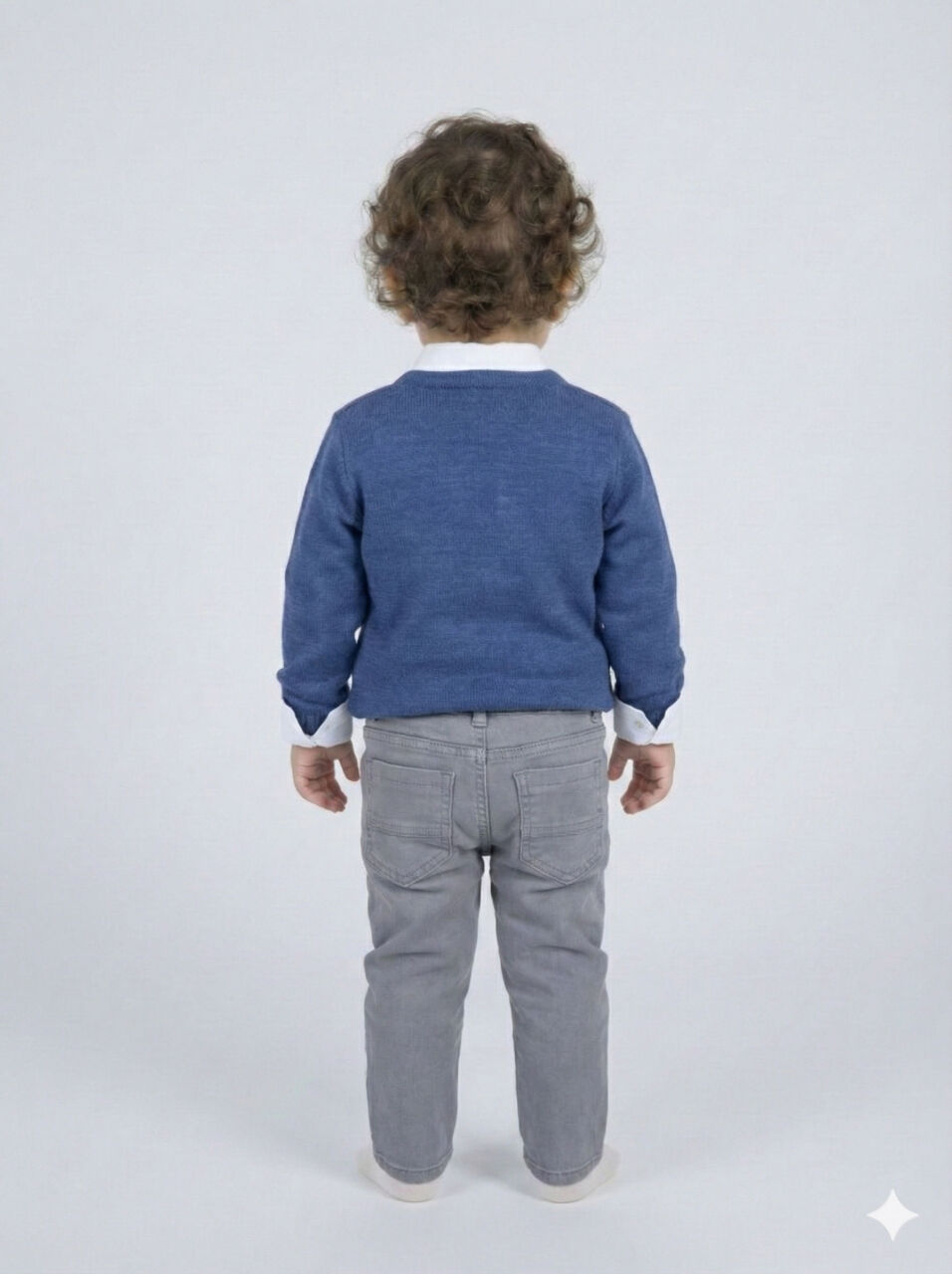 Erkek Çocuk 3'lü Alt Üst Takmı 1-5 Yaş 4253 Mavi - 2