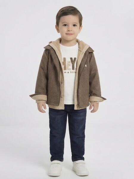 Erkek Çocuk Alt Üst Takım 3-8 Yaş 2740 Kahverengi - Top Kids