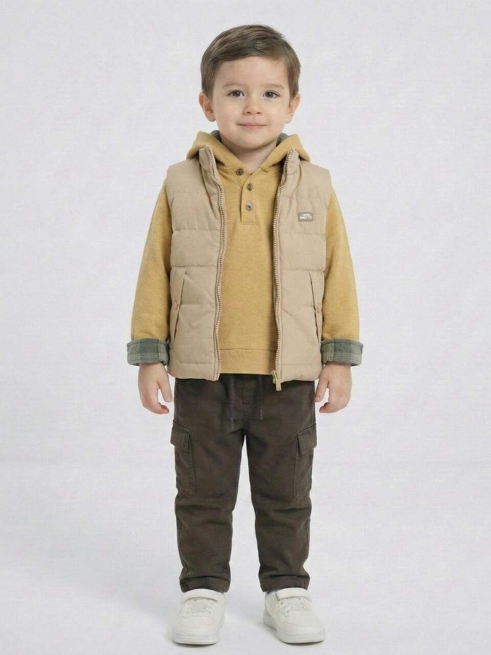 Erkek Çocuk Alt Üst Takım 3-8 Yaş 2719 Bej - Hardal - 1